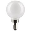 Satco 4.5 Watt G16.5 LED Lamp, White, Candelabra Base, 90 CRI, 2700K, 120 Volts S21207